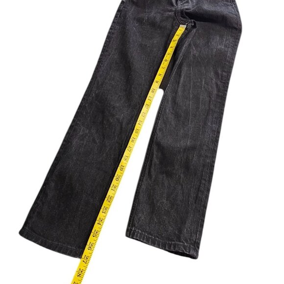 Reformation Womens Liza Ultra High Rise Slim Stright Cropped Jeans, Black, 25 - Picture 4 of 8